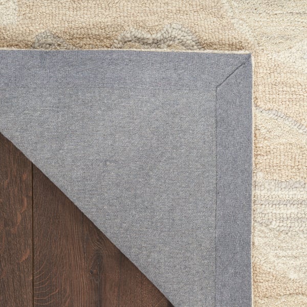 Graceful GRU-01 Blue Wool Hand-Tufted Area Rug