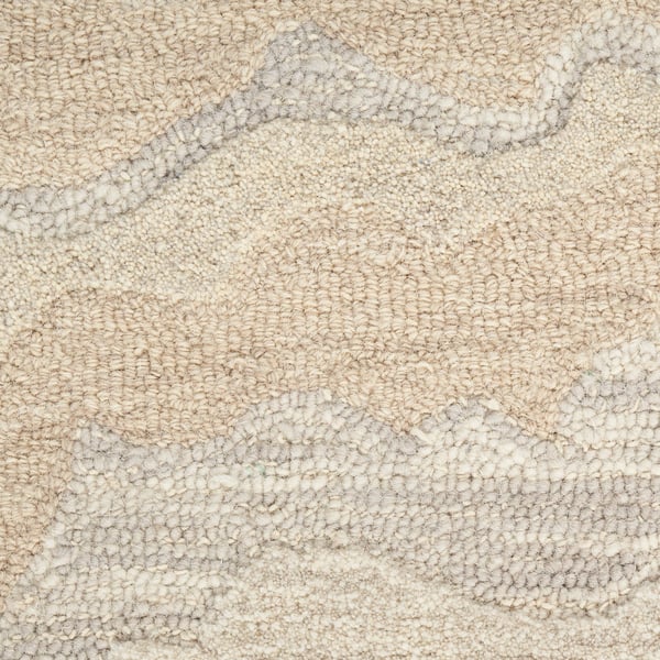 Graceful GRU-01 Blue Wool Hand-Tufted Area Rug