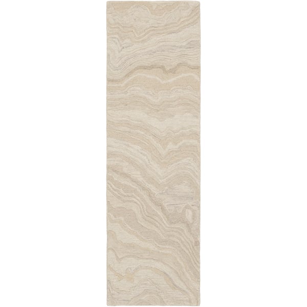 Graceful GRU-01 Blue Wool Hand-Tufted Area Rug