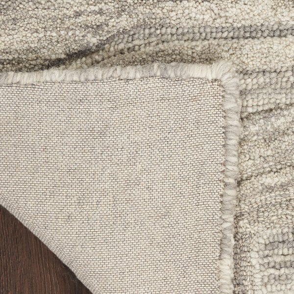 Graceful GRU-01 Blue Wool Hand-Tufted Area Rug