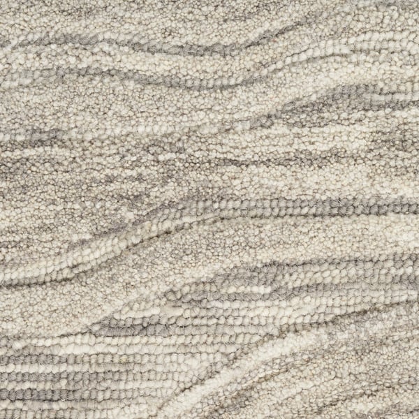 Graceful GRU-01 Blue Wool Hand-Tufted Area Rug