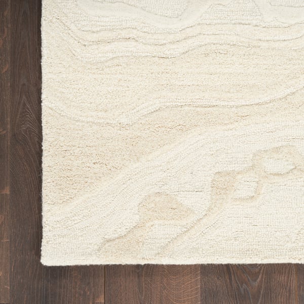 Graceful GRU-01 Blue Wool Hand-Tufted Area Rug