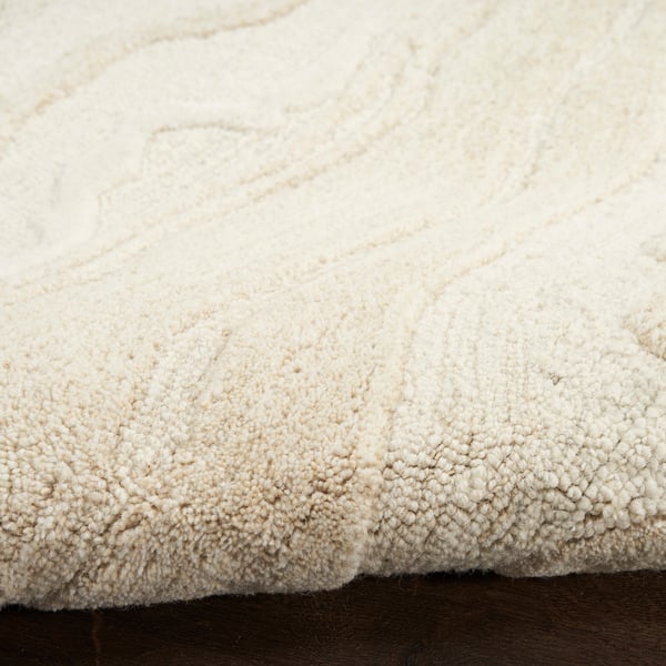Graceful GRU-01 Blue Wool Hand-Tufted Area Rug