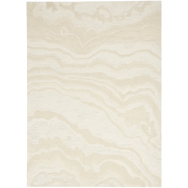Graceful GRU-01 Blue Wool Hand-Tufted Area Rug
