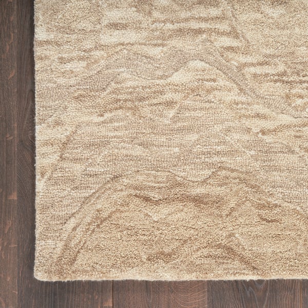 Graceful GRU-01 Blue Wool Hand-Tufted Area Rug