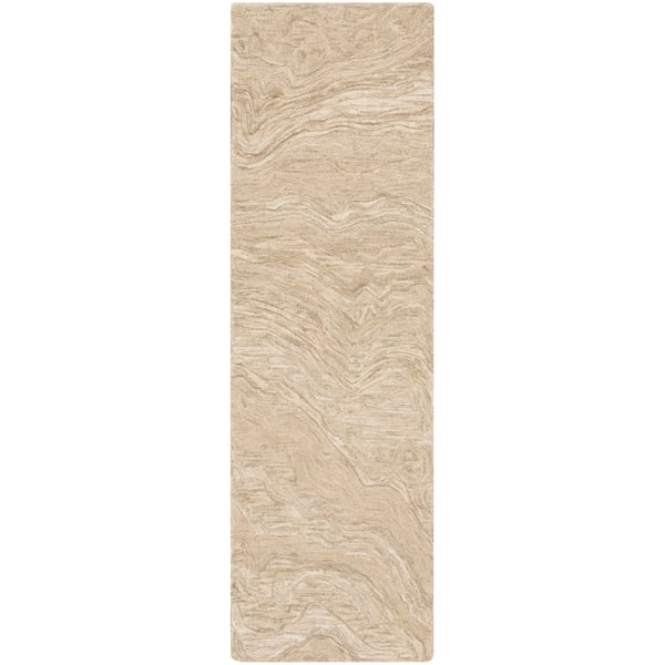 Graceful GRU-01 Blue Wool Hand-Tufted Area Rug