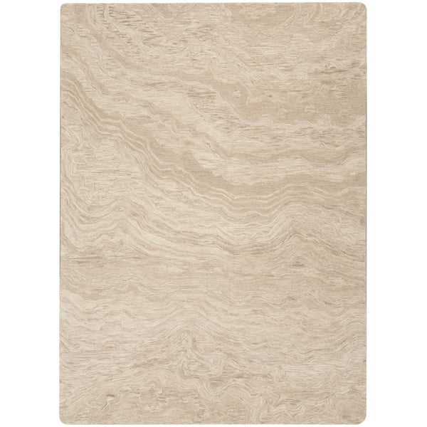 Graceful GRU-01 Blue Wool Hand-Tufted Area Rug