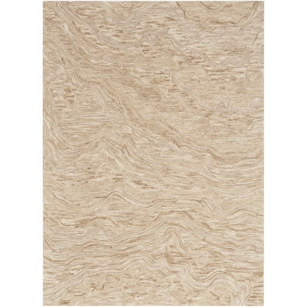 Graceful GRU-01 Blue Wool Hand-Tufted Area Rug