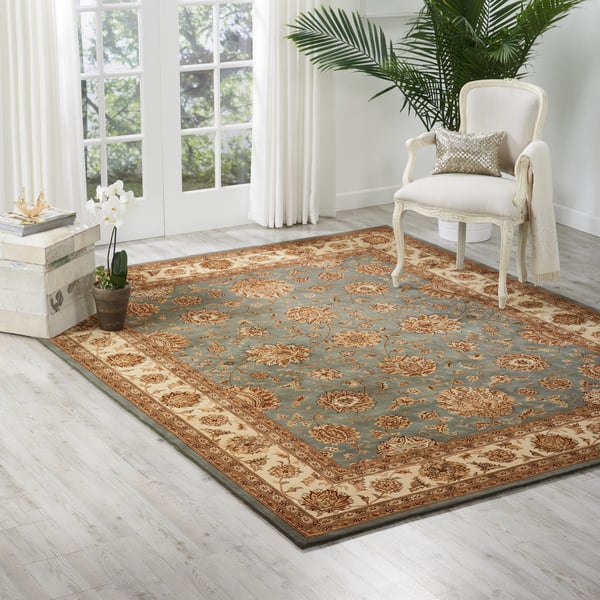 Nourison 2000 2210 Blue Wool Hand-Tufted Area Rug