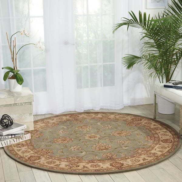 Nourison 2000 2210 Blue Wool Hand-Tufted Area Rug