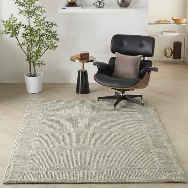 Vail VAI-04 Ivory/Grey/Teal Wool Hand-Tufted Area Rug