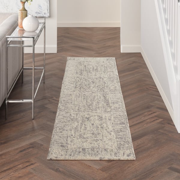 Vail VAI-04 Ivory/Grey/Teal Wool Hand-Tufted Area Rug