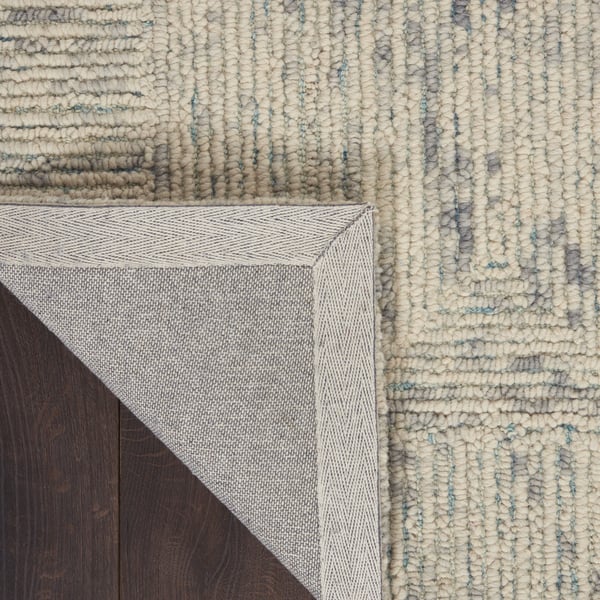 Vail VAI-04 Ivory/Grey/Teal Wool Hand-Tufted Area Rug