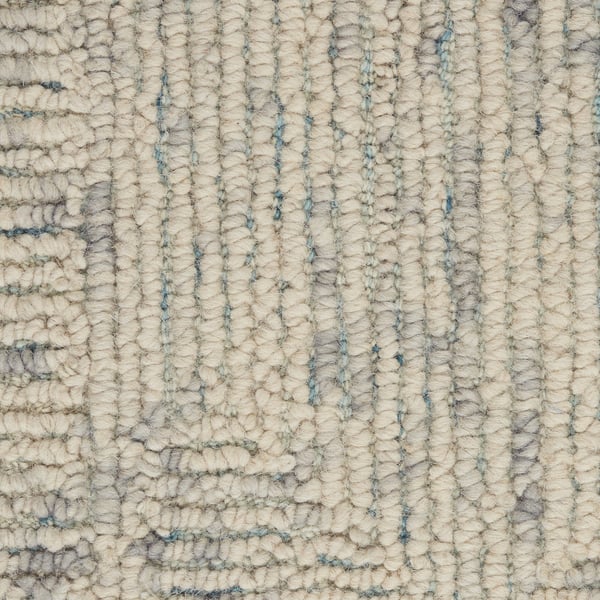 Vail VAI-04 Ivory/Grey/Teal Wool Hand-Tufted Area Rug