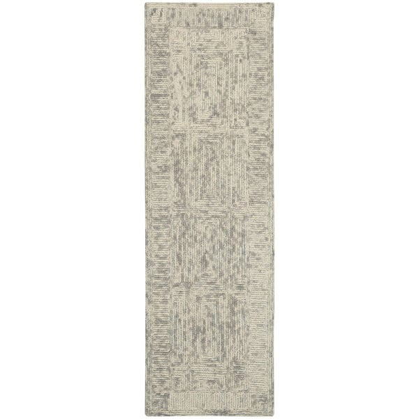 Vail VAI-04 Ivory/Grey/Teal Wool Hand-Tufted Area Rug