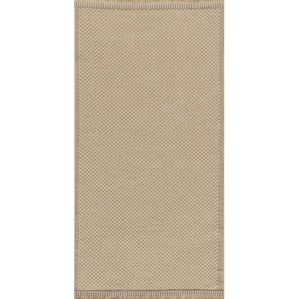 Washable Jute WSJ-03 Natural Jute/Cotton Non-Slip Backing Area Rug