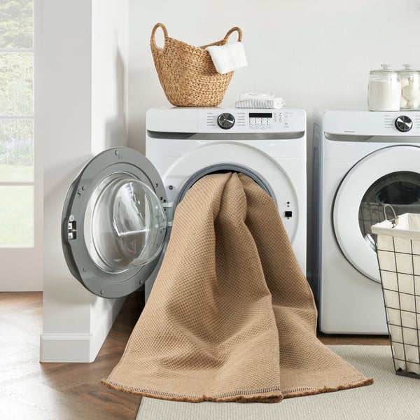 Washable Jute WSJ-03 Natural Jute/Cotton Non-Slip Backing Area Rug