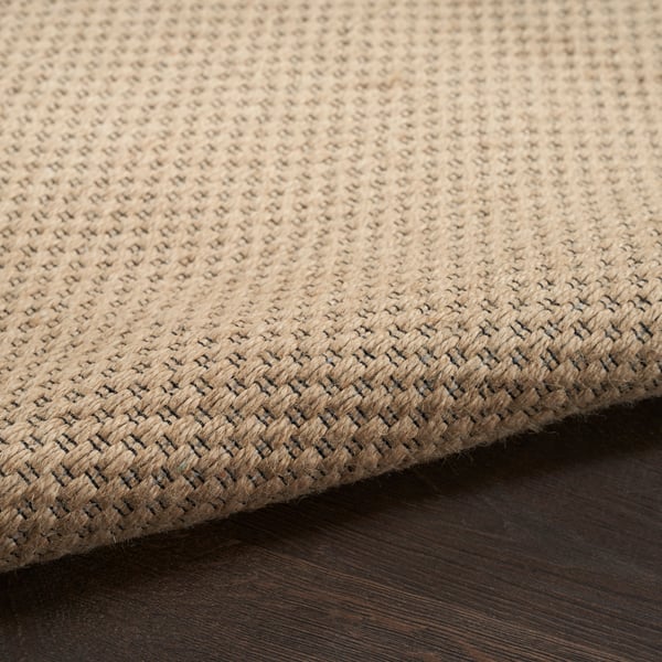 Washable Jute WSJ-03 Natural Jute/Cotton Non-Slip Backing Area Rug