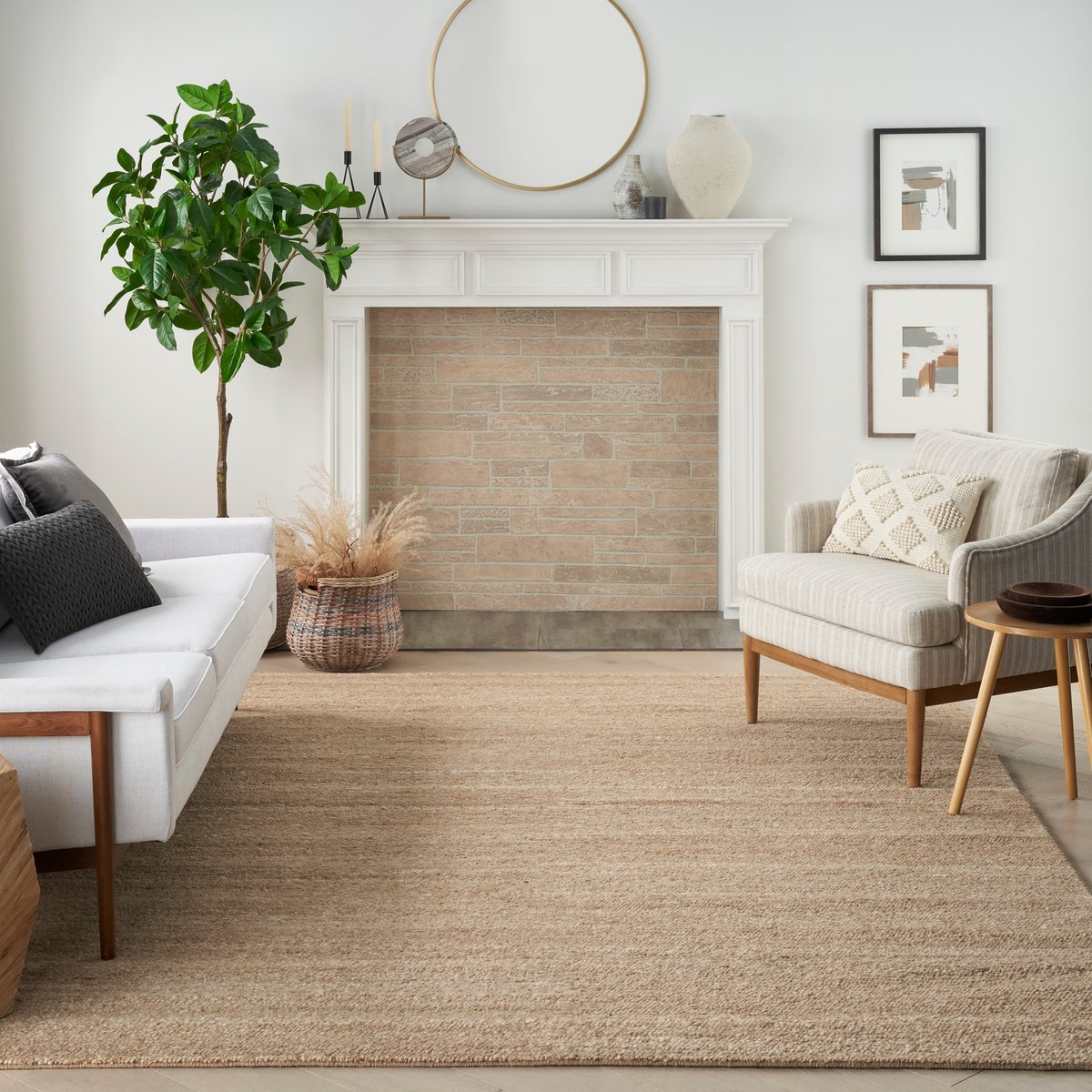 Alanna ALN-01 Silver Wool Handwoven Area Rug