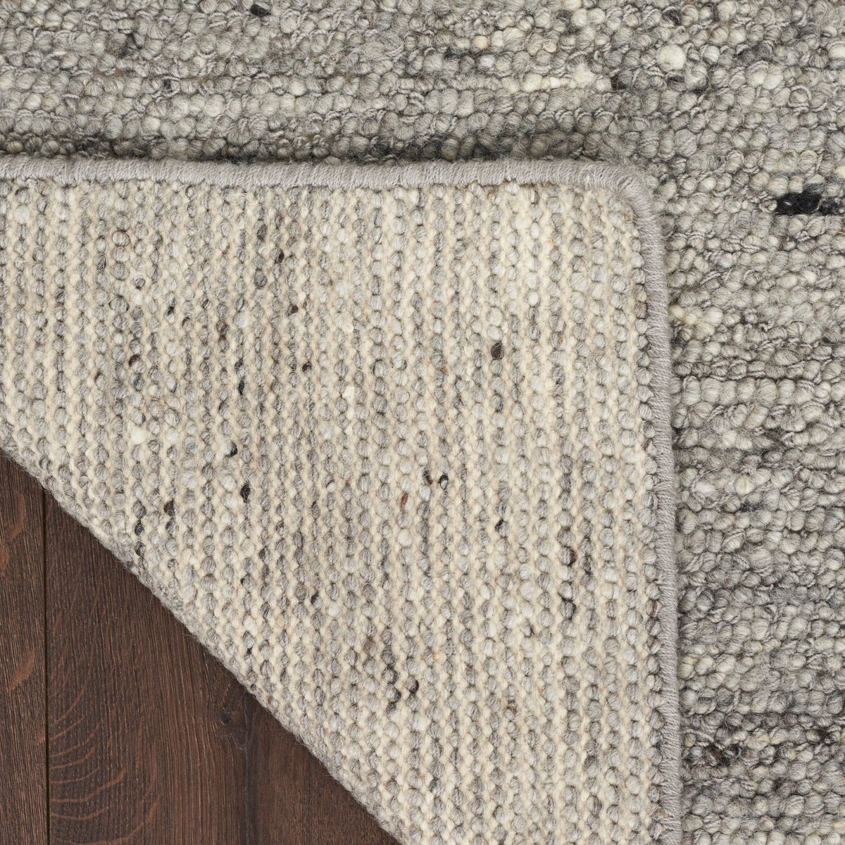 Alanna ALN-01 Silver Wool Handwoven Area Rug