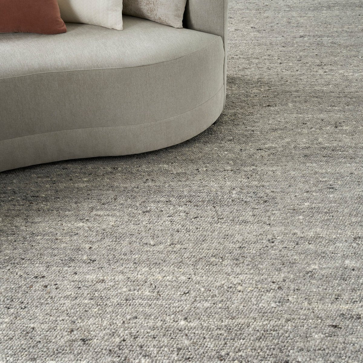 Alanna ALN-01 Silver Wool Handwoven Area Rug