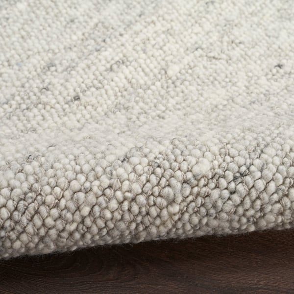 Alanna ALN-01 Silver Wool Handwoven Area Rug