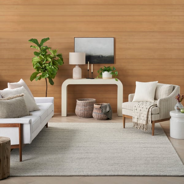 Alanna ALN-01 Silver Wool Handwoven Area Rug