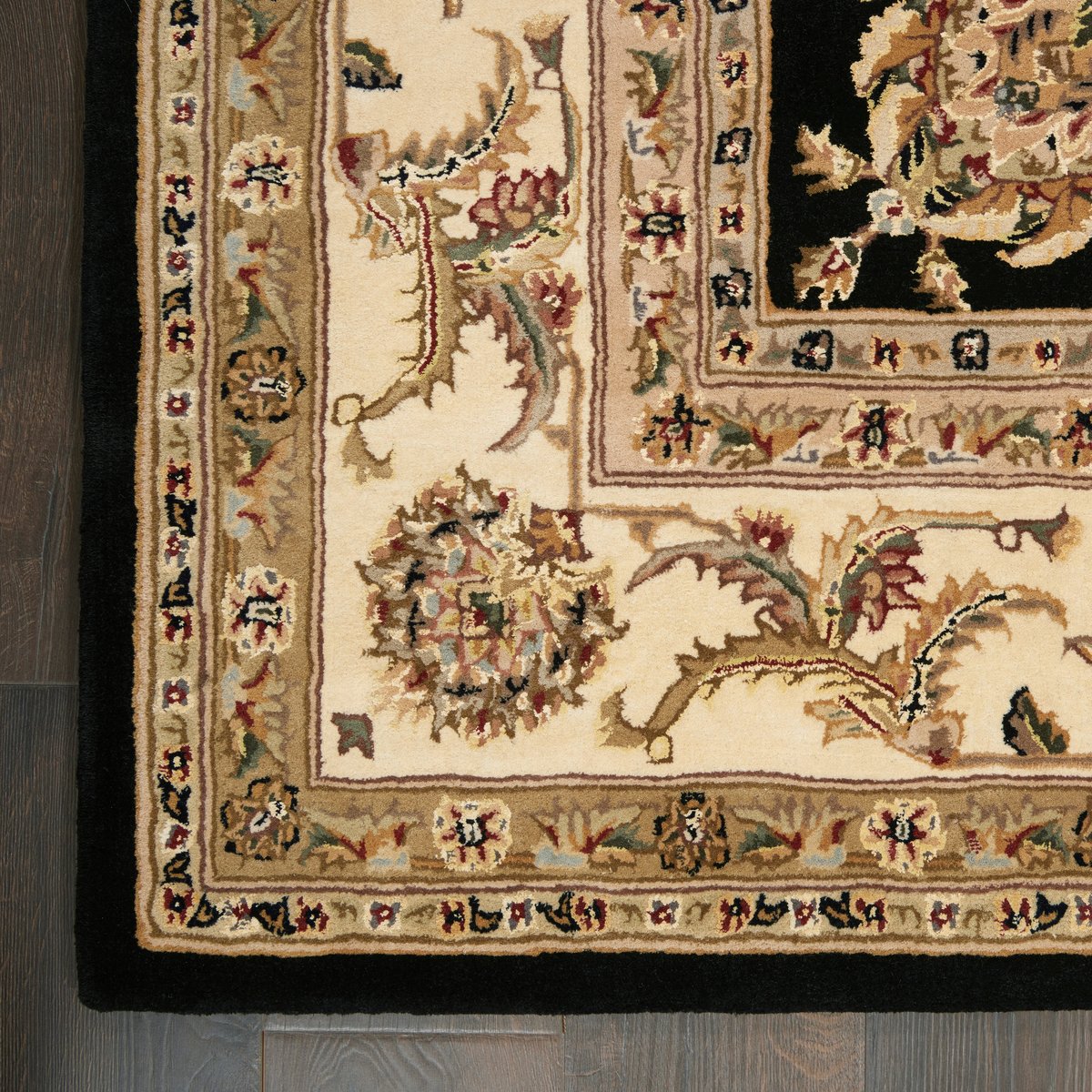 Nourison 2000 2022 Black Wool Hand-Tufted Area Rug