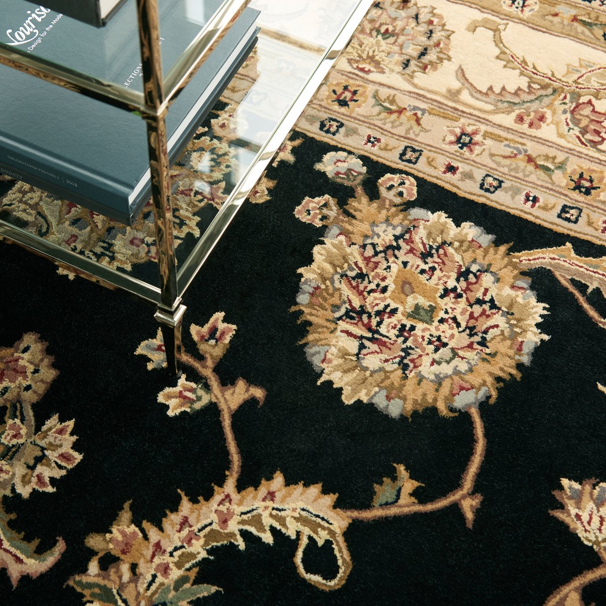 Nourison 2000 2022 Black Wool Hand-Tufted Area Rug