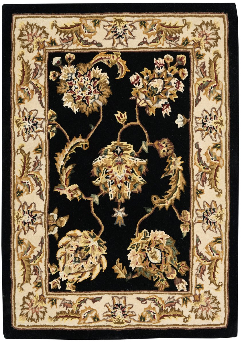 Nourison 2000 2022 Black Wool Hand-Tufted Area Rug