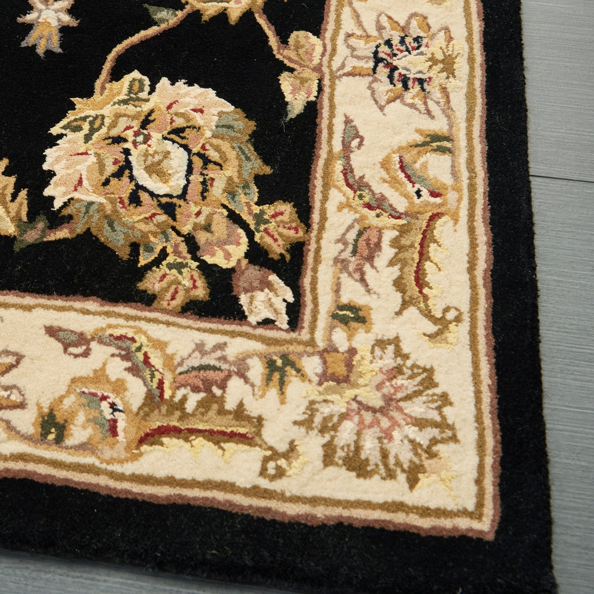 Nourison 2000 2022 Black Wool Hand-Tufted Area Rug