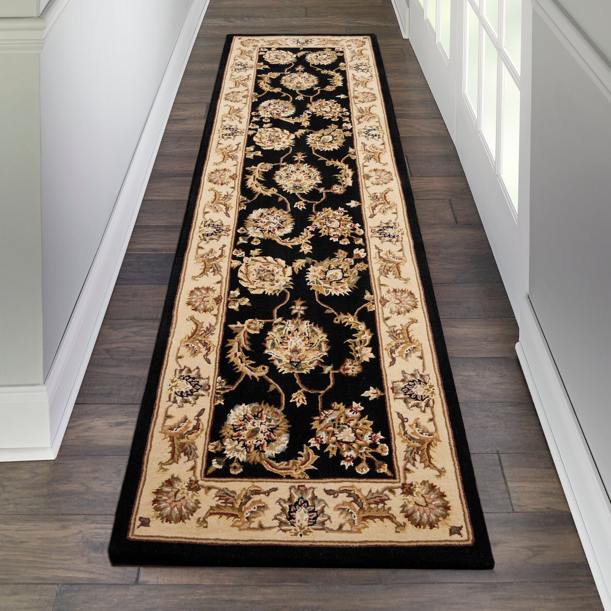 Nourison 2000 2022 Black Wool Hand-Tufted Area Rug