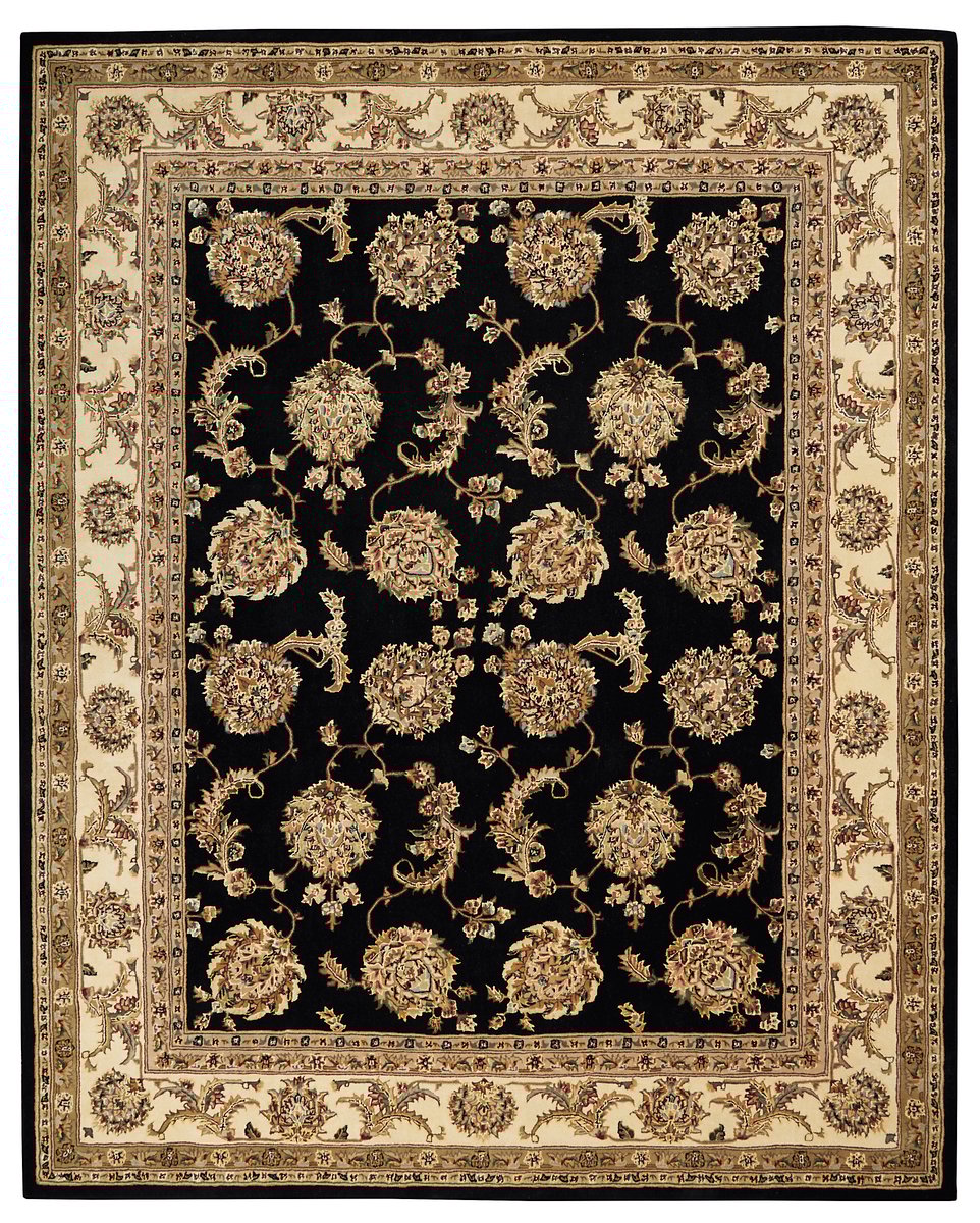 Nourison 2000 2022 Black Wool Hand-Tufted Area Rug