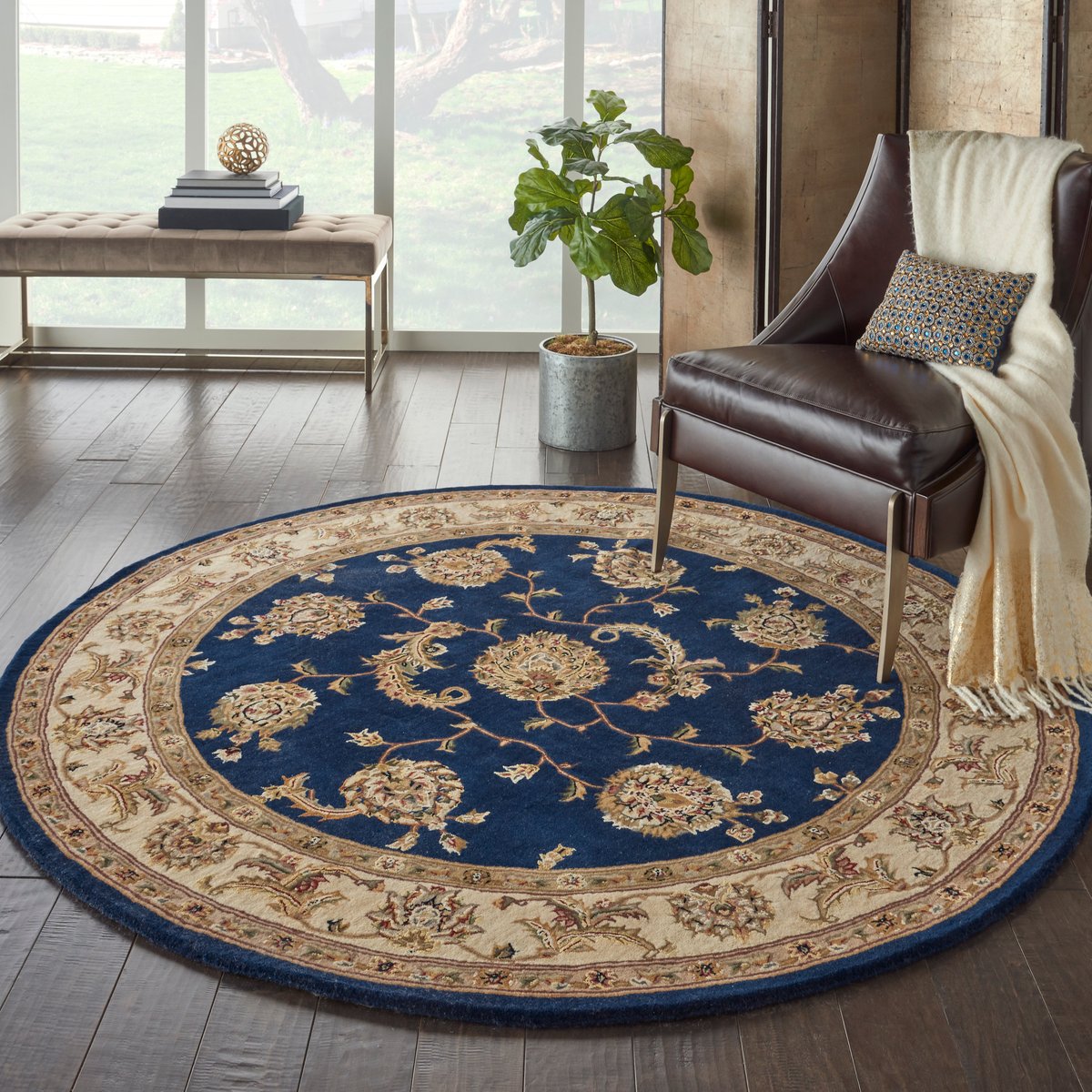 Nourison 2000 2022 Black Wool Hand-Tufted Area Rug