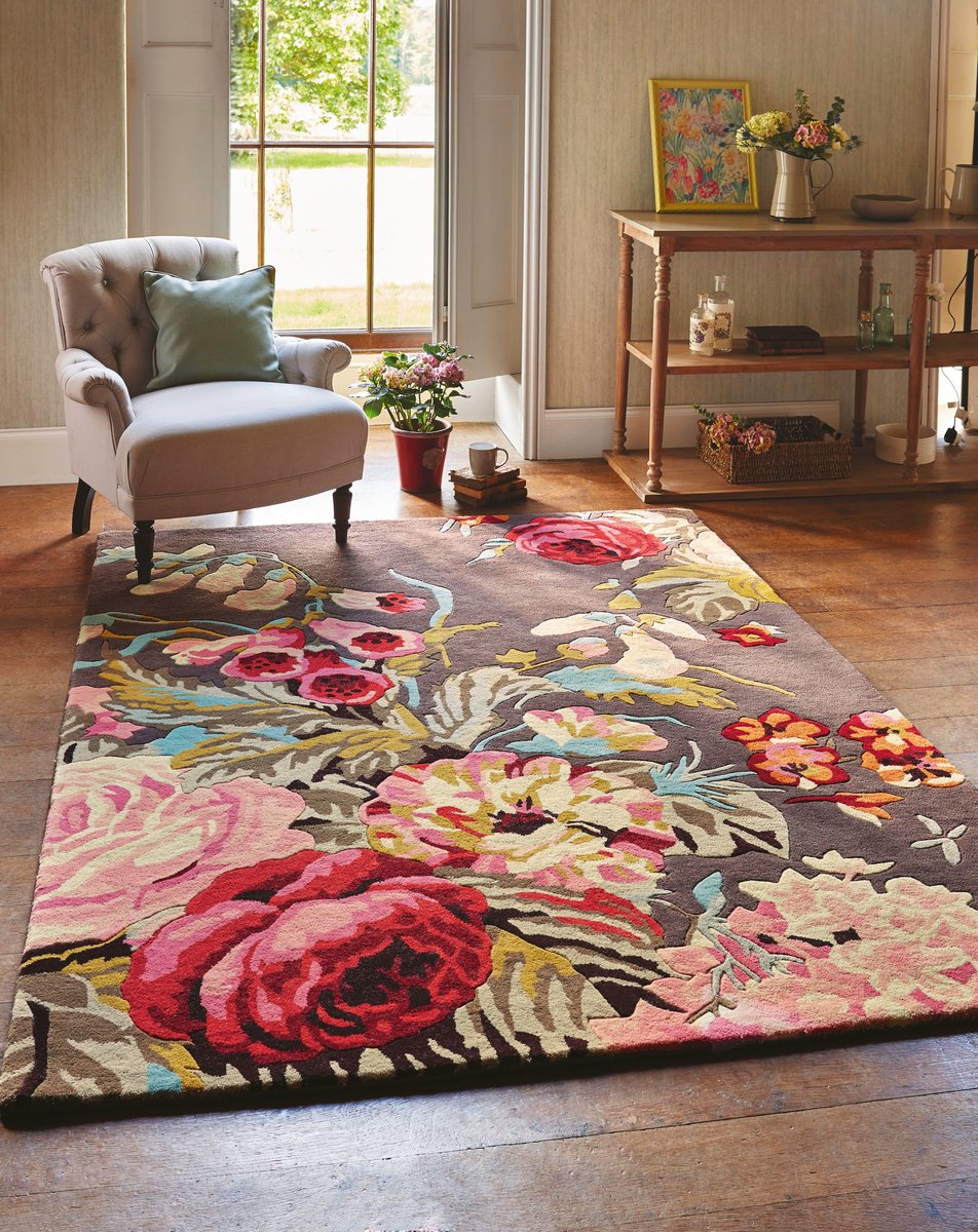 Stapleton Park Stapleton Park Navy/Burnt Orange Wool Hand-Tufted Area Rug