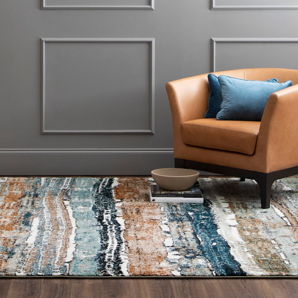 Epiphany - Colorful Waves Area Rug