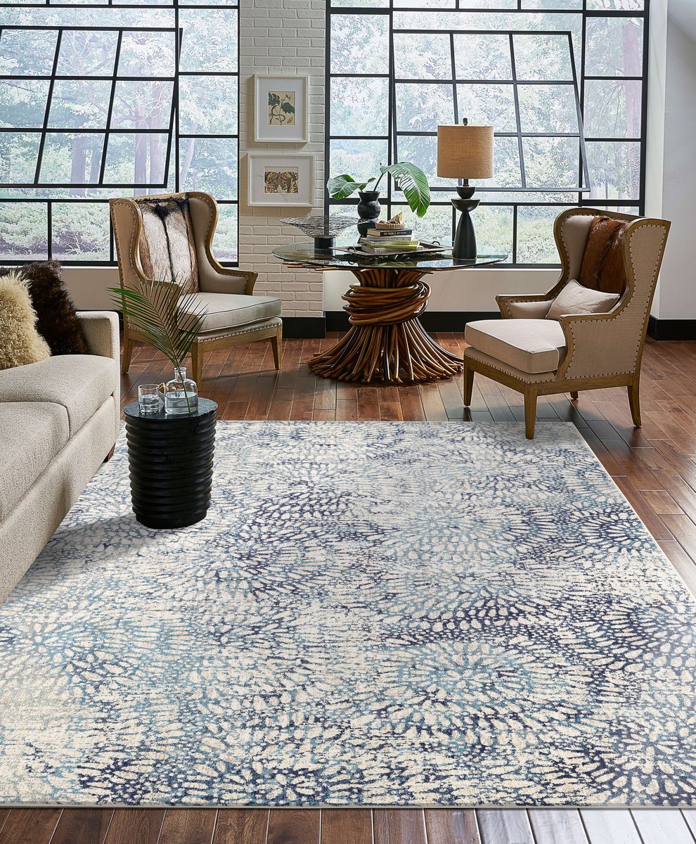 Expressions - Imprinted Blooms Area Rug