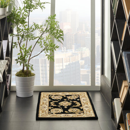 Nourison 2000 2022 Black Wool Hand-Tufted Area Rug
