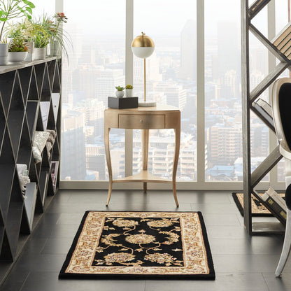 Nourison 2000 2022 Black Wool Hand-Tufted Area Rug