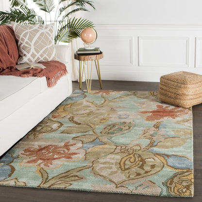 Blue - Petal Pusher Area Rug