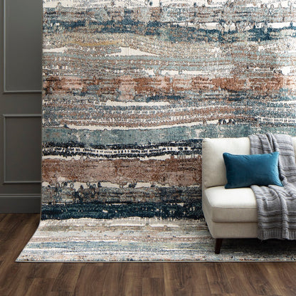 Epiphany - Colorful Waves Area Rug