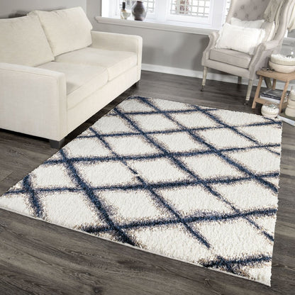 Cotton Tail - Line Trellis Area Rug